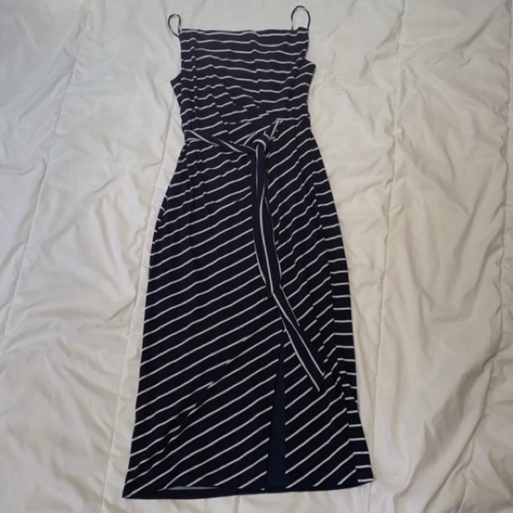 Ralph Lauren Navy and White Stripped Dress